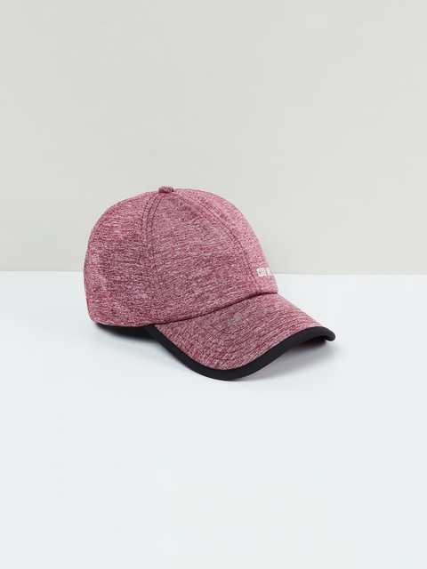 

max Women Maroon Self Design Baseball Cap