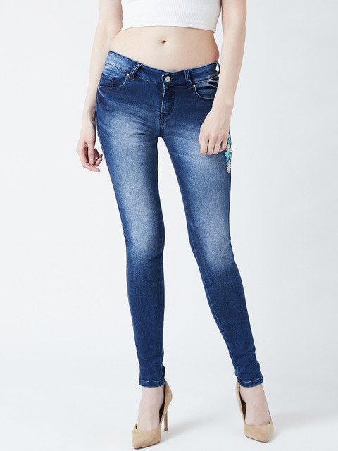 

Devis Women Blue Skinny Fit Mid-Rise Clean Look Stretchable Jeans