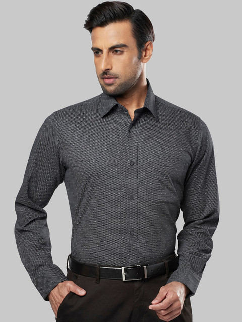 

Raymond Men Grey Regular Fit Printed Formal Shirt