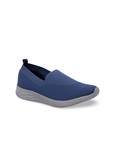 

Rocia Women Blue Woven Design Slip-On Sneakers