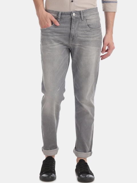 

U.S. Polo Assn. Men Grey Slim Fit Mid-Rise Clean Look Jeans