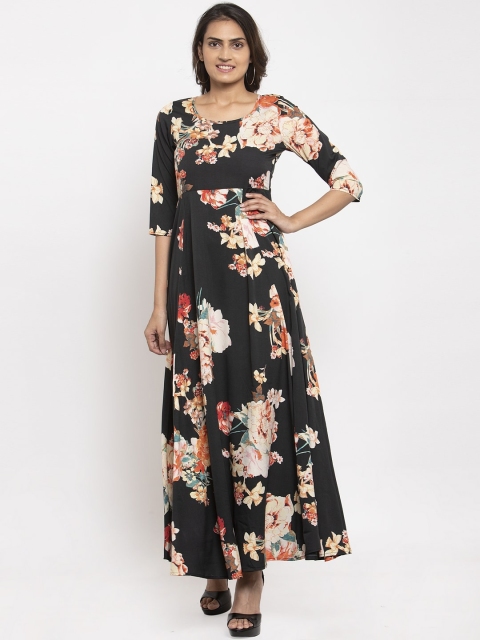 

Magnetic Designs Women Black Printed Maxi Dress
