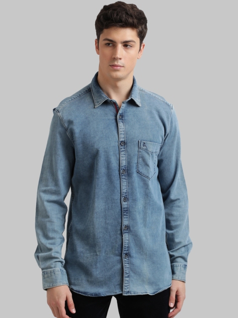 

Parx Men Blue Regular Fit Solid Casual Shirt