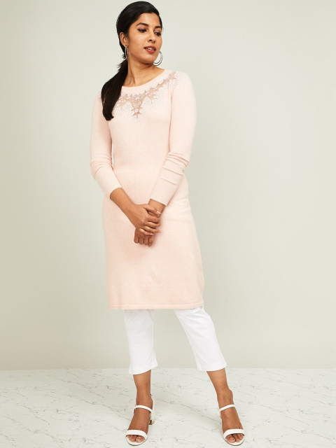 

Melange by Lifestyle Pink Solid Tunic