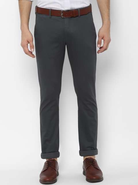 

Allen Solly Men Charcoal Grey Slim Fit Solid Regular Trousers