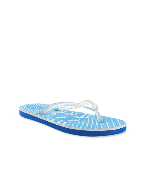 

SALARIO Women Blue Textured Open Toe Flats