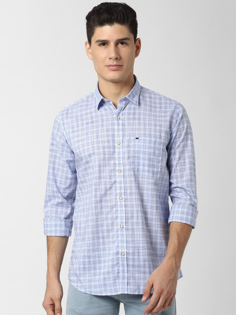 

Peter England Casuals Men Blue Slim Fit Checked Casual Shirt