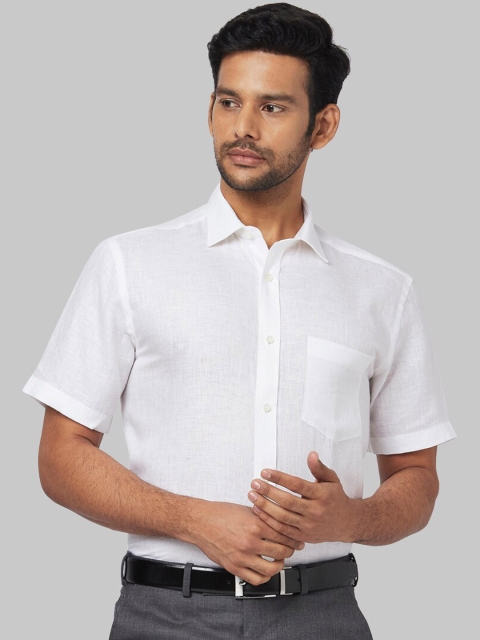 

Park Avenue Men White Regular Fit Self Design Formal Shirt