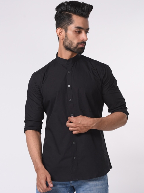 

Tistabene Men Black Comfort Slim Fit Solid Casual Shirt