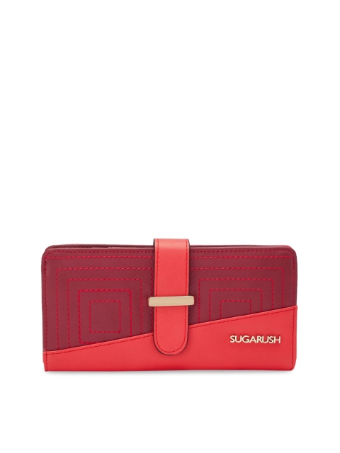 Sugarush Women Red Colourblocked Envelope