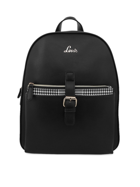 

Lavie Women Black Solid Backpack