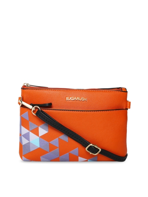 

Sugarush Orange Solid Sling Bag