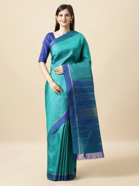 

Taneira Blue Pure Silk Woven Design Kanjeevaram Saree