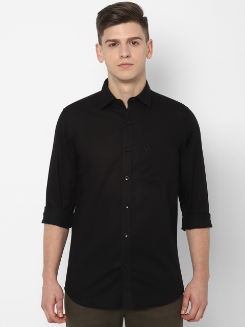 

Allen Solly Men Black Slim Fit Solid Casual Shirt