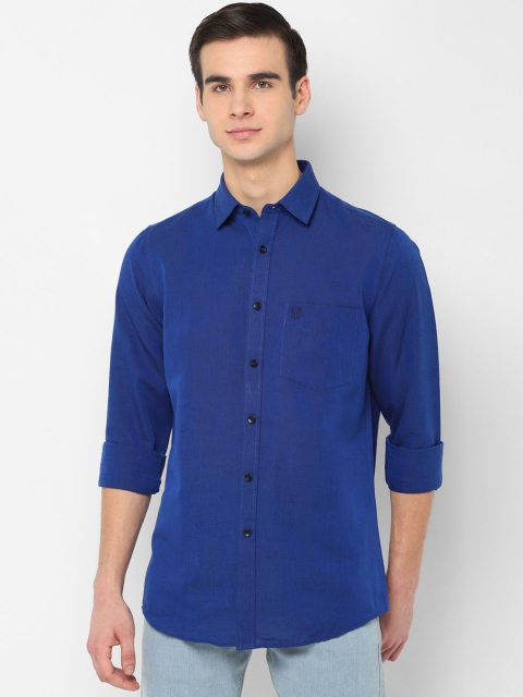 

Allen Solly Men Blue Slim Fit Solid Casual Shirt