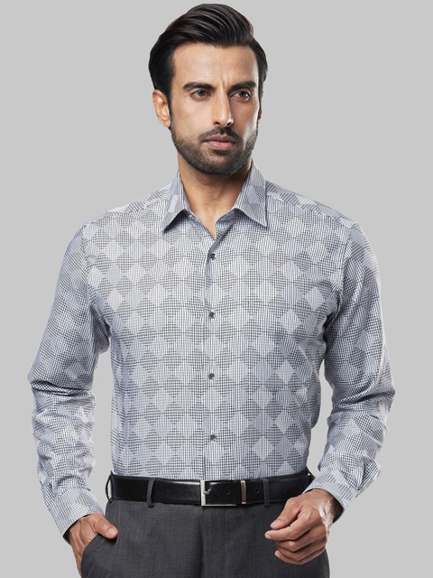 

Raymond Men Grey Regular Fit Printed Formal Shirt