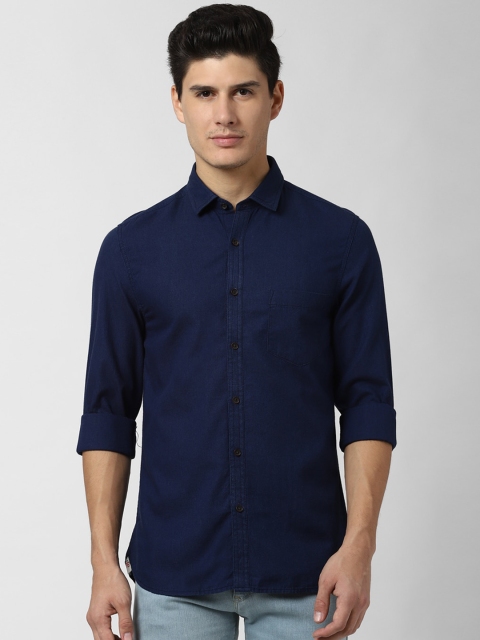 

Peter England Casuals Men Navy Blue Slim Fit Solid Casual Shirt