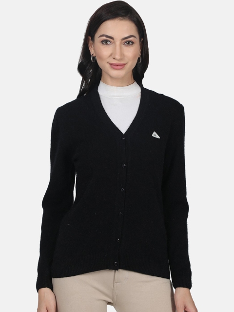

Monte Carlo Women Black Solid Cardigan Sweater