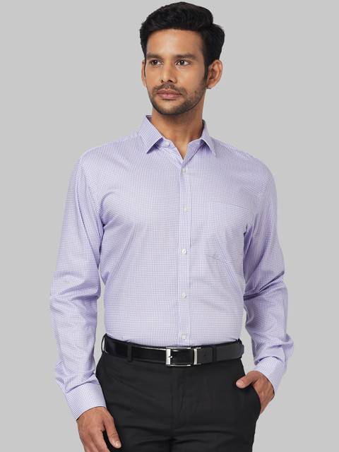 

Park Avenue Men Purple & White Regular Fit Printed Formal Shirt