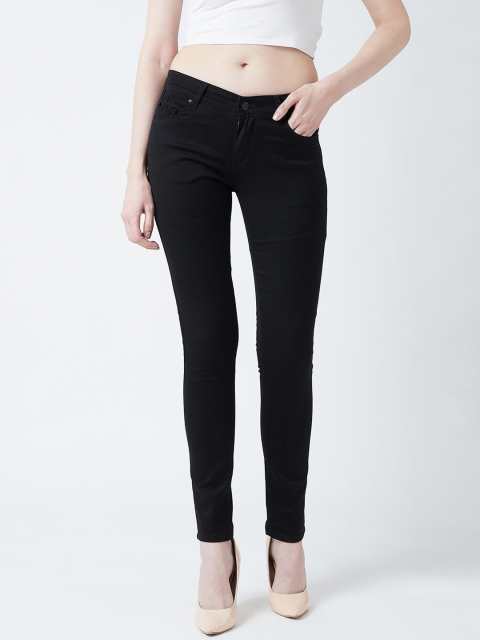

Devis Women Black Skinny Fit Mid-Rise Clean Look Stretchable Jeans