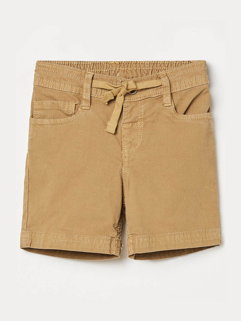 

Juniors by Lifestyle Boys Khaki Solid Slim Fit Regular Shorts