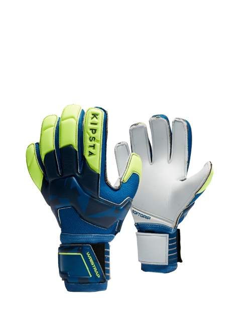 

FLX By Decathlon Unisex Lime Green & Blue Printed F500 Football Goal Keeper Gloves