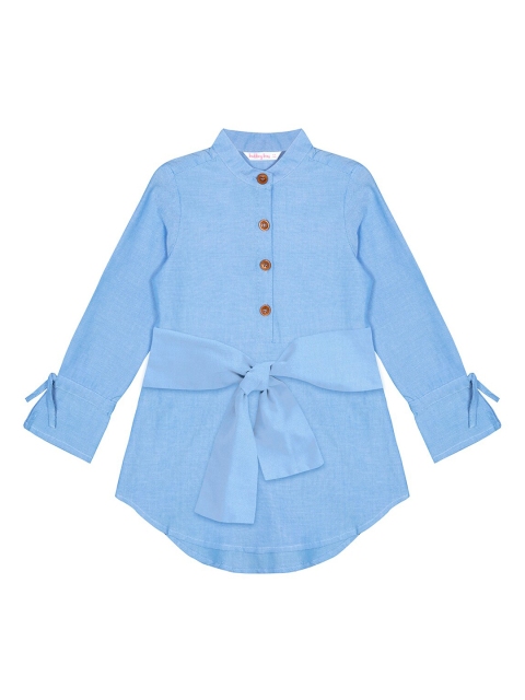 

Budding Bees Girls Blue Solid Shirt Dress