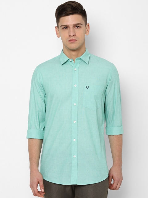 

Allen Solly Men Sea Green Slim Fit Solid Casual Shirt