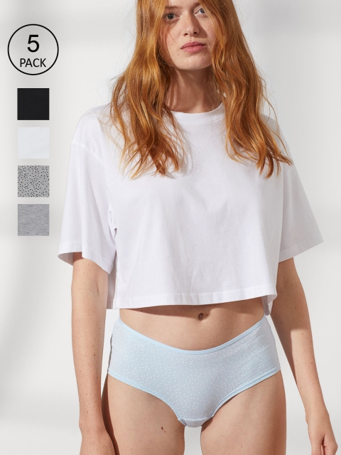 

H&M Women 5-Pack Shortie Briefs 0752689012, White