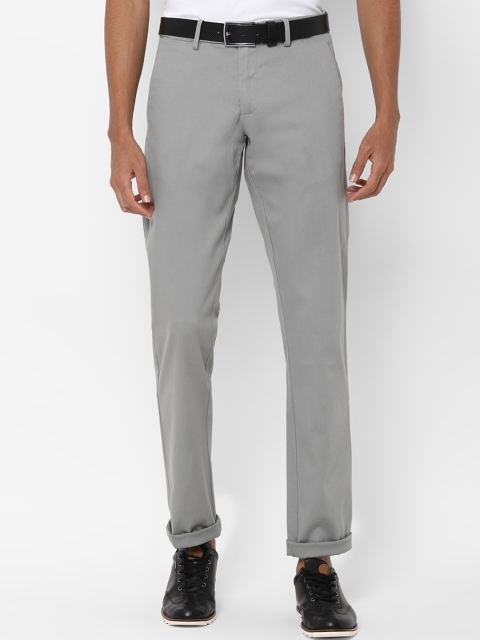 

Allen Solly Men Grey Slim Fit Solid Regular Trousers