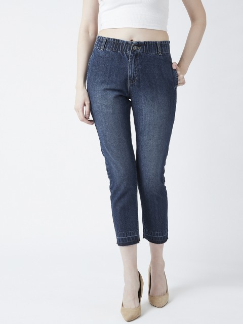 

Devis Women Blue Straight Fit High-Rise Clean Look Stretchable Jeans