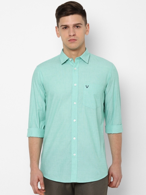 

Allen Solly Men Green Slim Fit Solid Casual Shirt