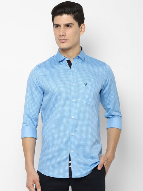 

Allen Solly Men Blue Slim Fit Printed Casual Shirt
