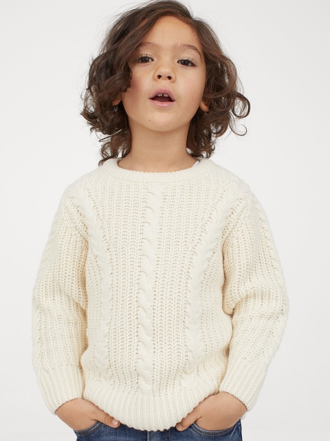 

H&M Boys Off-White Cable-Knit Jumper