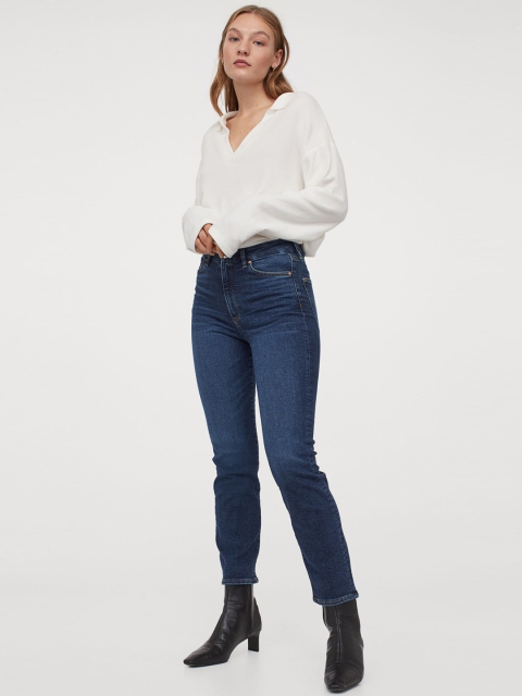

H&M Women Blue Embrace Slim High Ankle Jeans