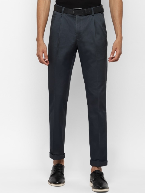 

Allen Solly Men Navy Blue Regular Fit Solid Regular Trousers