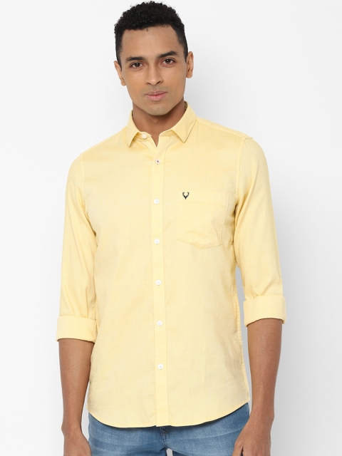 

Allen Solly Men Yellow Slim Fit Solid Casual Shirt