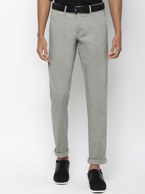 

Allen Solly Men Grey Slim Fit Solid Regular Trousers