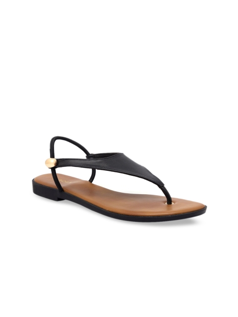 

Rocia Women Black Solid T-Strap Flats