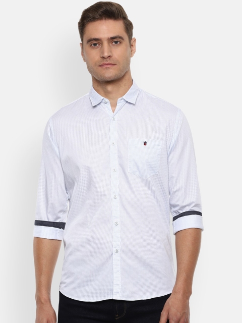 

Louis Philippe Jeans Men White Slim Fit Printed Casual Shirt