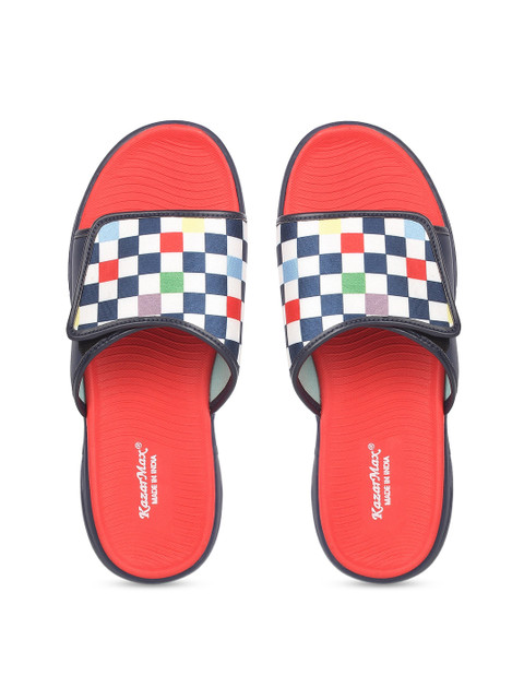 

KazarMax Men Multicoloured Printed Sliders, Multi