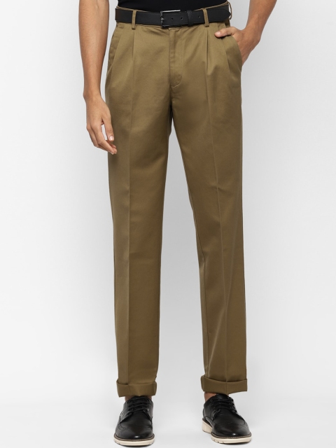 

Allen Solly Men Khaki Regular Fit Solid Regular Trousers