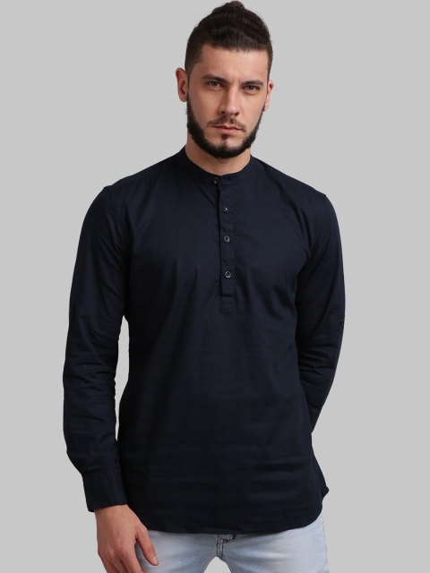

Parx Men Blue Regular Fit Solid Casual Shirt