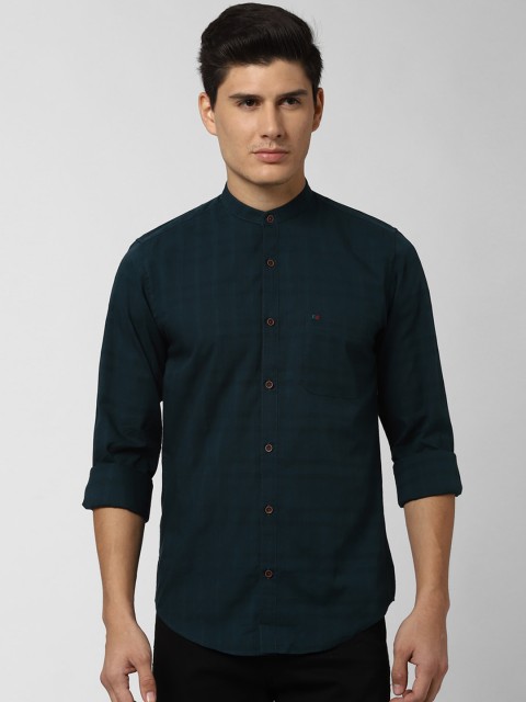 

Peter England Casuals Men Navy Blue Slim Fit Self Design Casual Shirt
