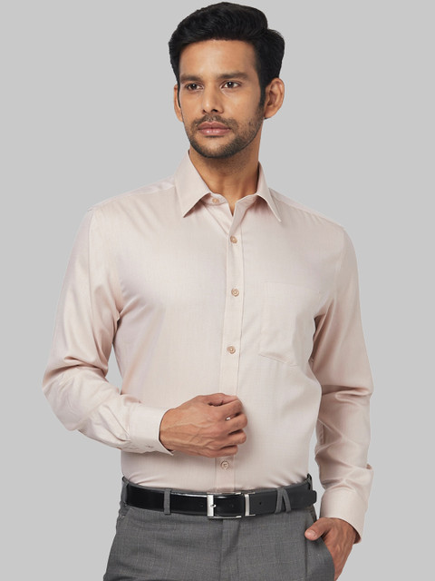 

Park Avenue Men Beige Regular Fit Solid Formal Shirt