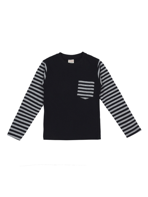 

RAINE AND JAINE Boys Navy Blue Printed Round Neck T-shirt