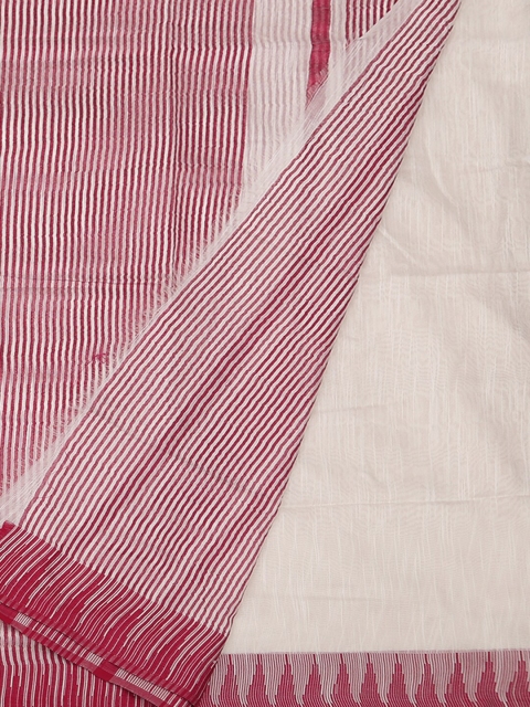

Pothys Cream-Coloured Woven Design Jute Cotton Saree