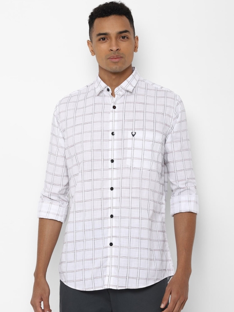 

Allen Solly Men White & Black Slim Fit Checked Casual Shirt