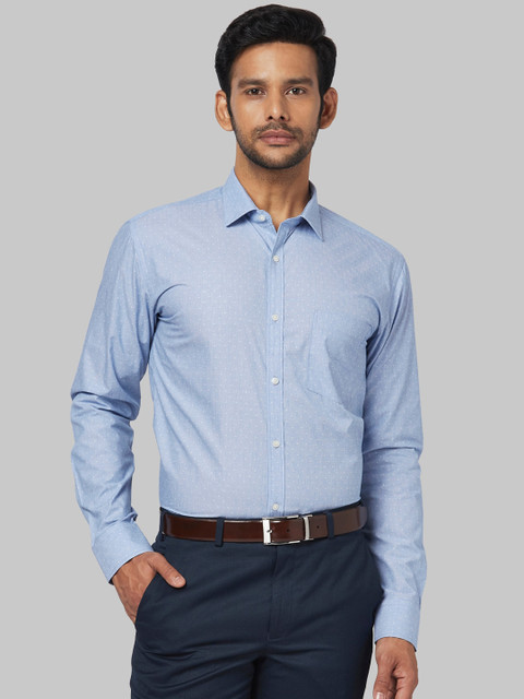 

Park Avenue Men Blue Regular Fit Printed Casual Shirt