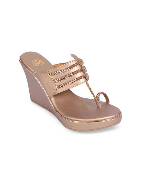 

Sole To Soul Women RoseGold-Toned Embellished Wedges, Rose gold